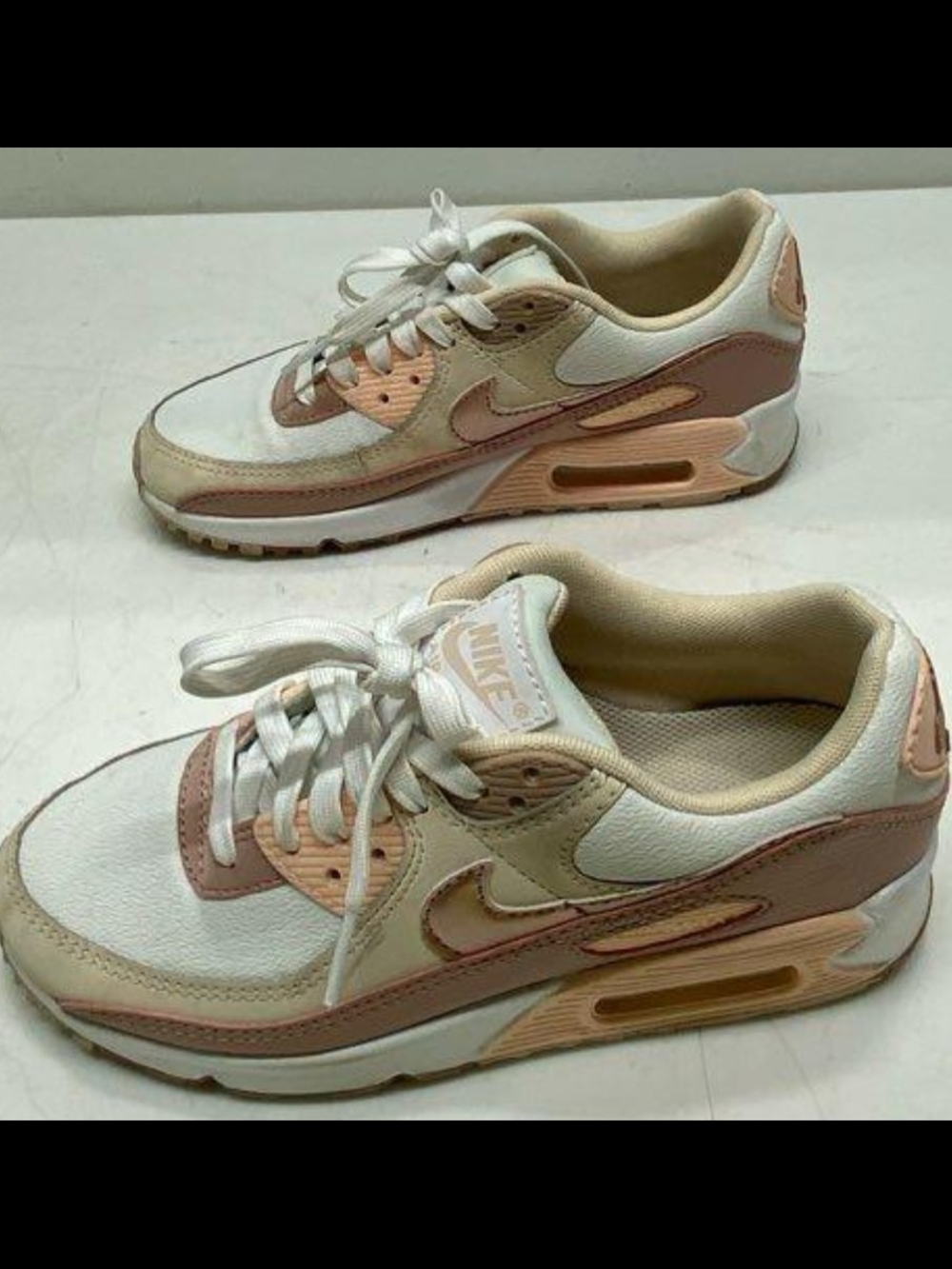 Nike Air Max 90 Next Nature Premium 'Washed Coral' Sneakers Size 6 Used Exc - Picture 3 of 10